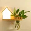 Wood House Design Plant Wall Lamp - Thumbnail Image 6