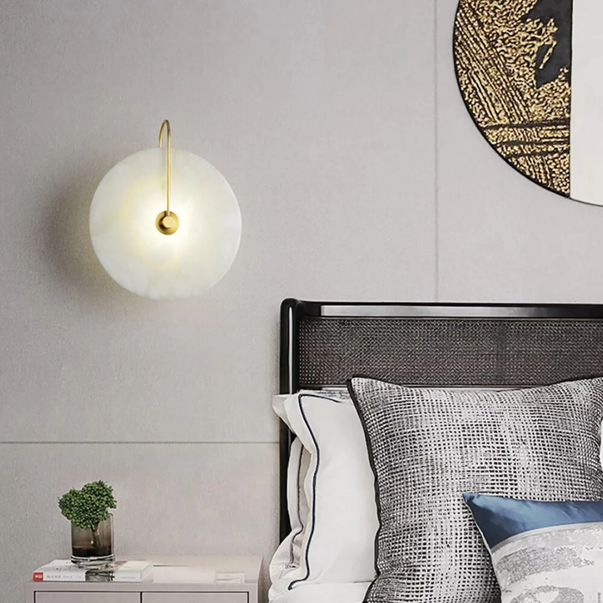 Round Marble Design LED Wall Lamp - Image 2