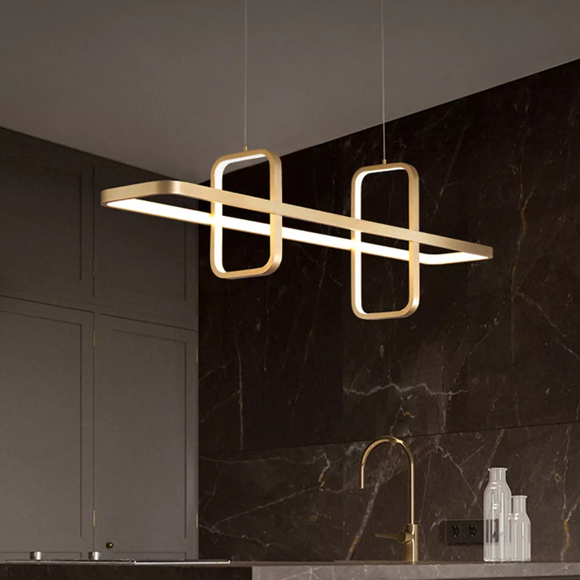Luxury Rectangular Box Dining Chandelier - Image 8