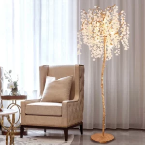 Bloom Flower Crystal Branch Floor Lamp