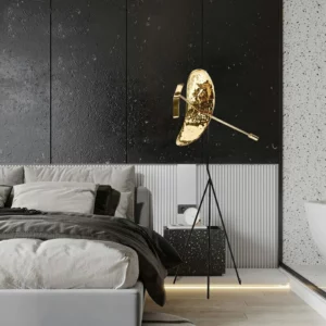 RIBOT Hammered Brass Floor Lamp