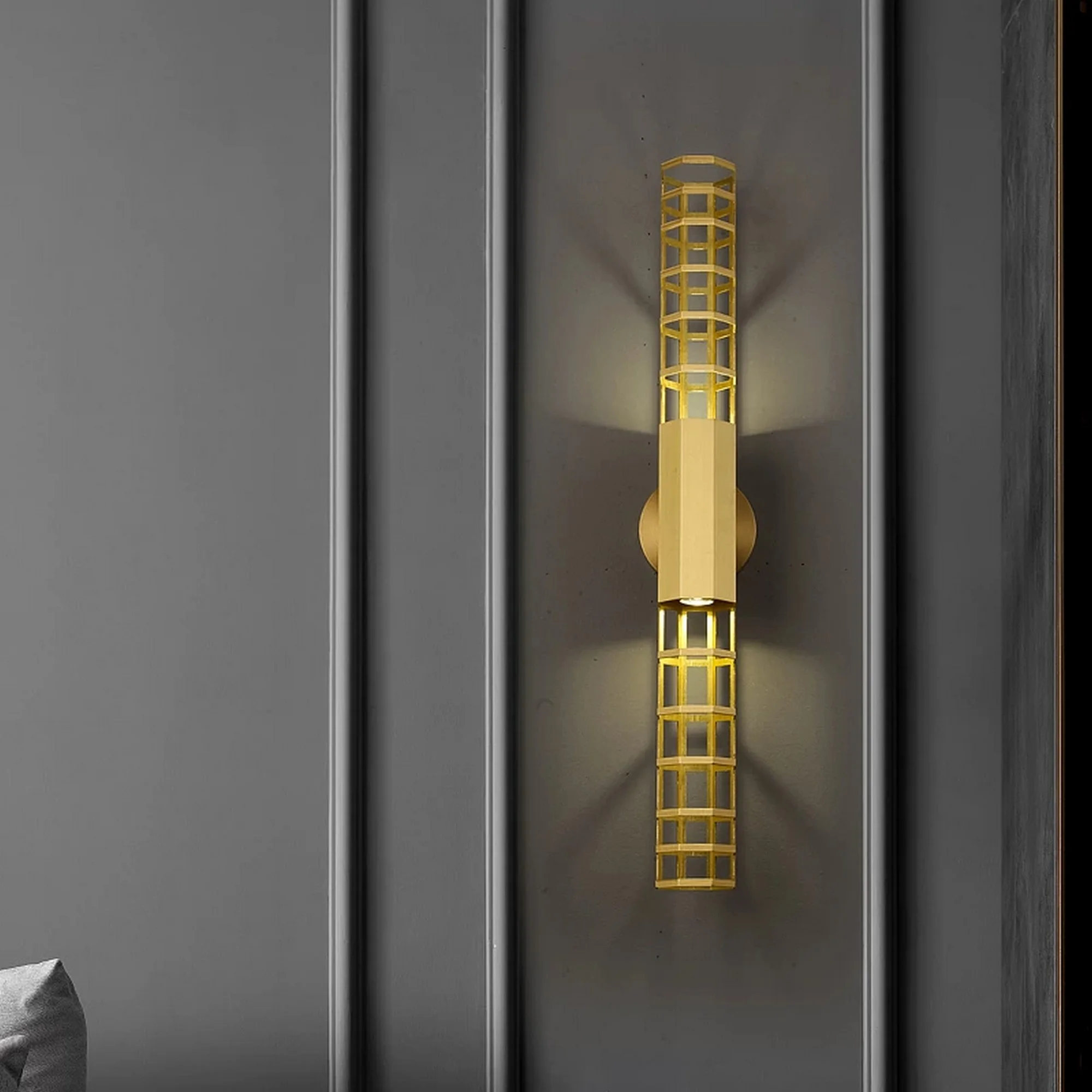 Luxury Style Creative 2 Heads Copper Wall Lamp - Image 1