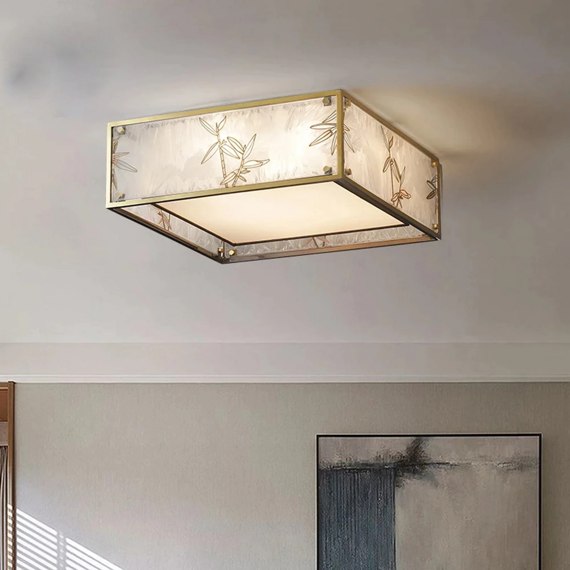 Luxury Style Decorative Leaf Design Ceiling Lamp - Image 2