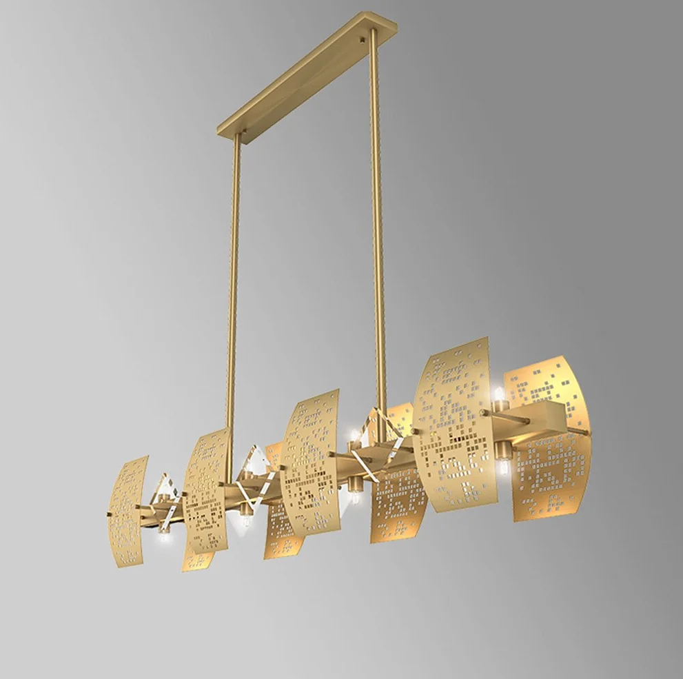 Contemporary Gold Crystal Chandelier - Image 11