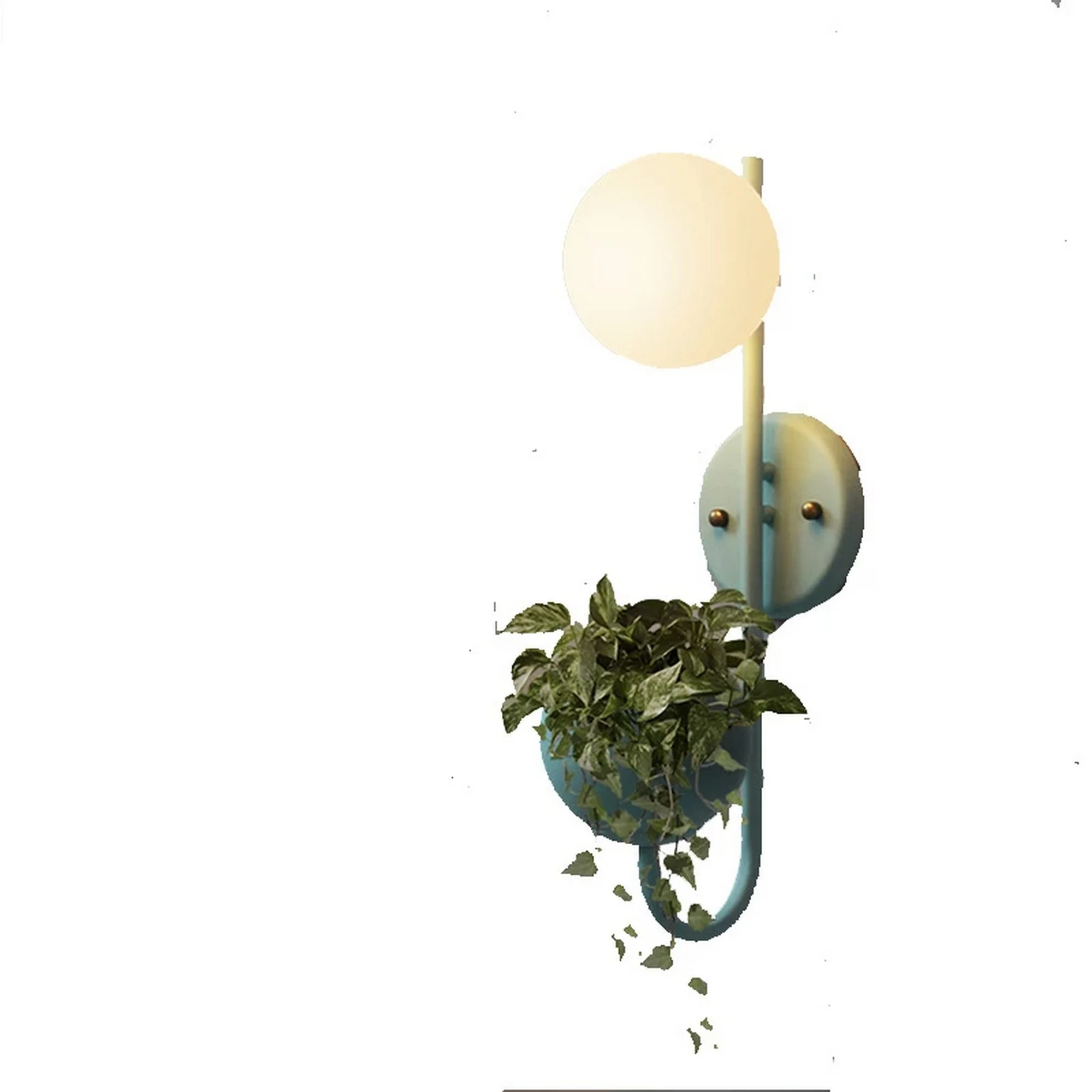 Minimalist Warm Glass Plant Sconce - Image 11