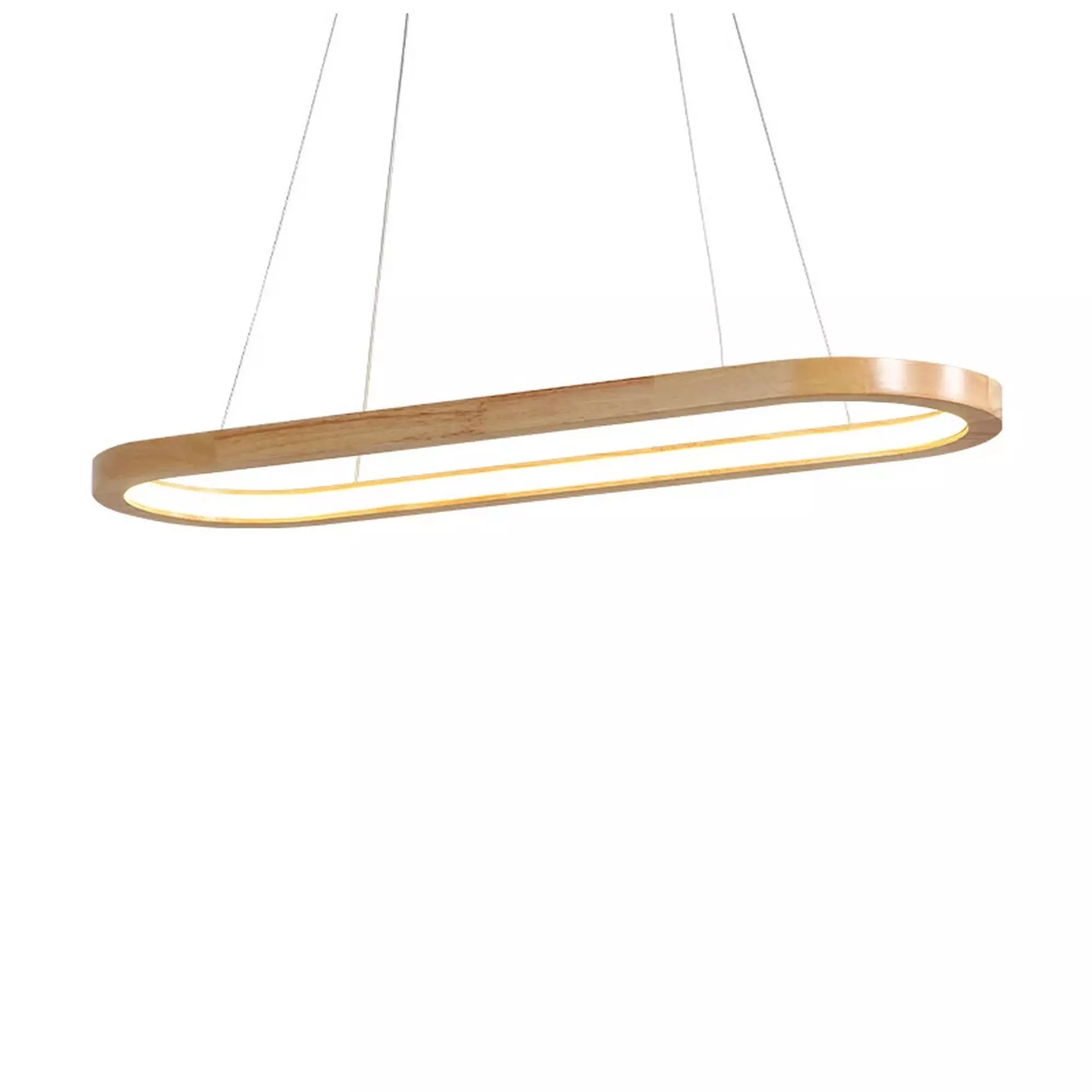 Oval Ring LED Wooden Pendant Light - Image 9