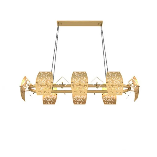 Contemporary Gold Crystal Chandelier - Image 13