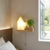 Wood House Design Plant Wall Lamp - Thumbnail Image 4