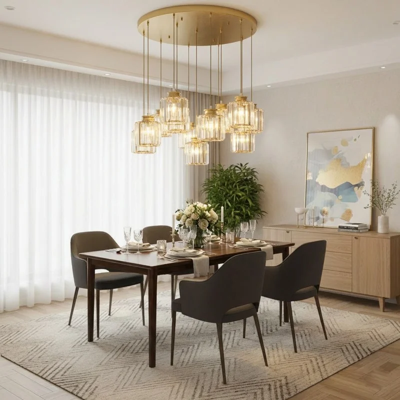 Charming Black & Gold Spiral Staircase Chandelier - Image 8