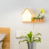 Wood House Design Plant Wall Lamp - Thumbnail Image 2