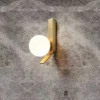 European Glass Ball Gold Wall Lamp - Thumbnail Image 1