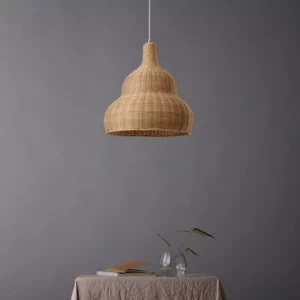 Round Bamboo LED Pendant Light