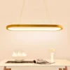 Oval Ring LED Wooden Pendant Light - Thumbnail Image 1