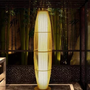 Elegant Bamboo Art Japanese Floor Lamp