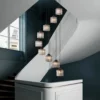 Charming Black & Gold Spiral Staircase Chandelier - Thumbnail Image 7