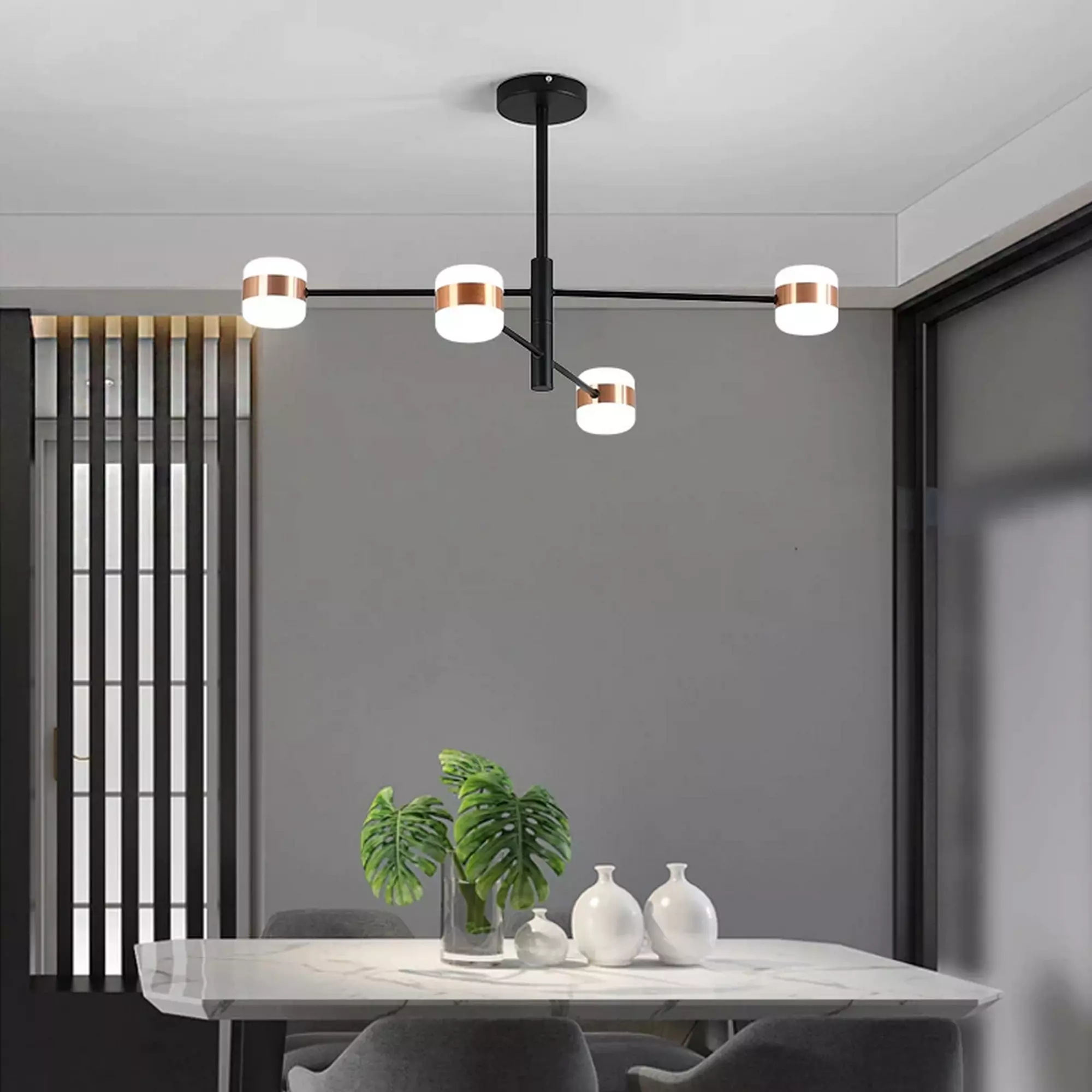 Modern Aluminum Long Arm Chandelier - Image 4