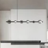 Modern Copper Bar Glass Chandelier - Thumbnail Image 6