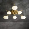 Luxury 6 Heads Copper Ceiling Light - Thumbnail Image 6