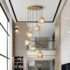 Charming Black & Gold Spiral Staircase Chandelier - Thumbnail Image 9