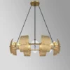 Contemporary Gold Crystal Chandelier - Thumbnail Image 3