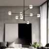 Modern Aluminum Long Arm Chandelier - Thumbnail Image 5