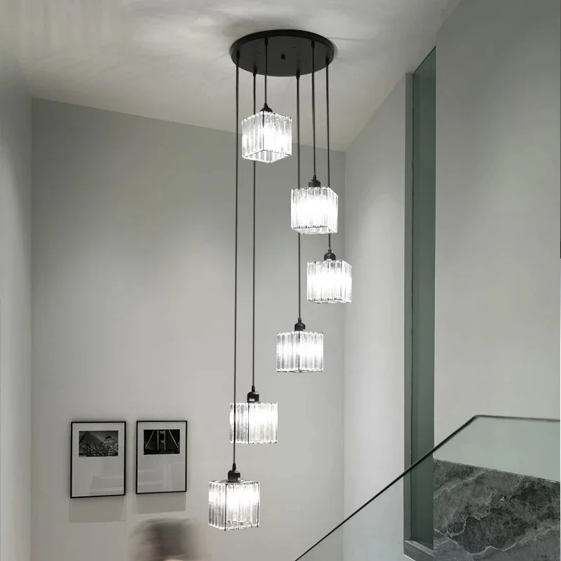 Charming Black & Gold Spiral Staircase Chandelier - Image 10
