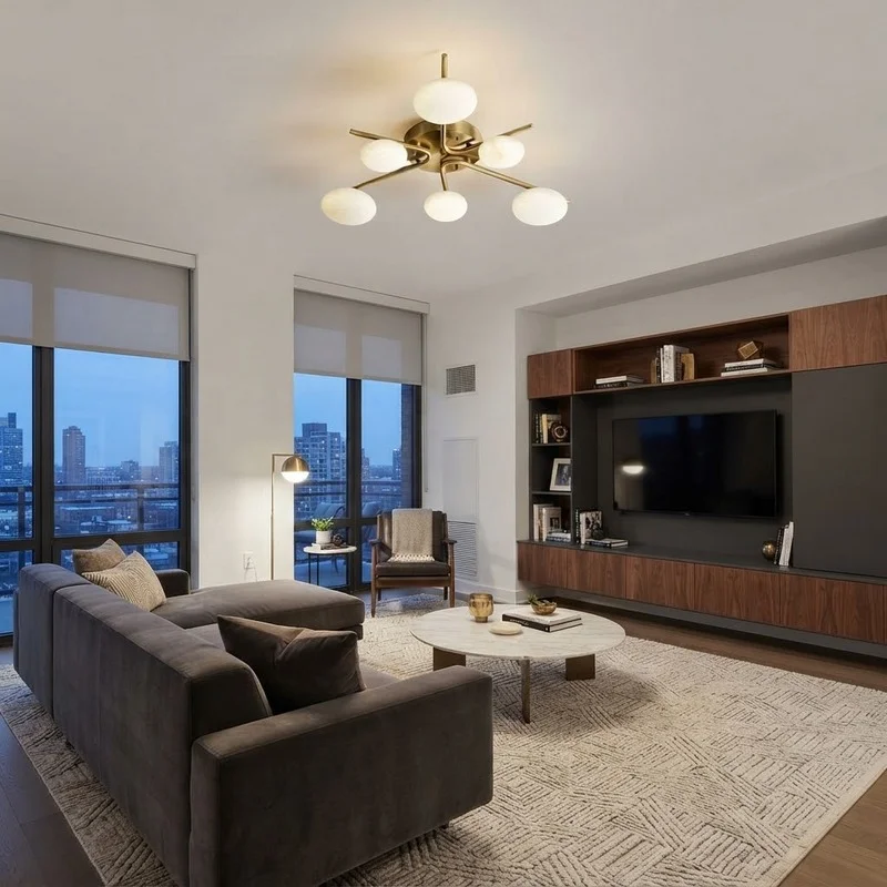 Luxury 6 Heads Copper Ceiling Light - Image 3