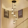 Charming Black & Gold Spiral Staircase Chandelier - Thumbnail Image 11