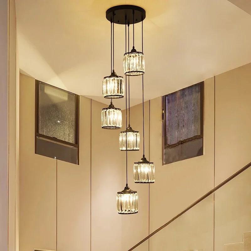 Charming Black & Gold Spiral Staircase Chandelier - Image 11