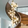 Valiant Vertical Chandelier with golden warm modern finish