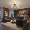 Luxury 6 Heads Copper Ceiling Light - Thumbnail Image 2