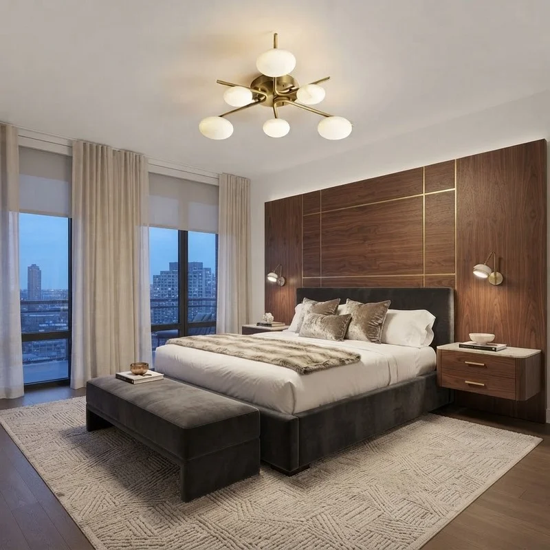Luxury 6 Heads Copper Ceiling Light - Image 4