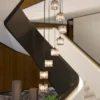 Charming Black & Gold Spiral Staircase Chandelier - Thumbnail Image 12