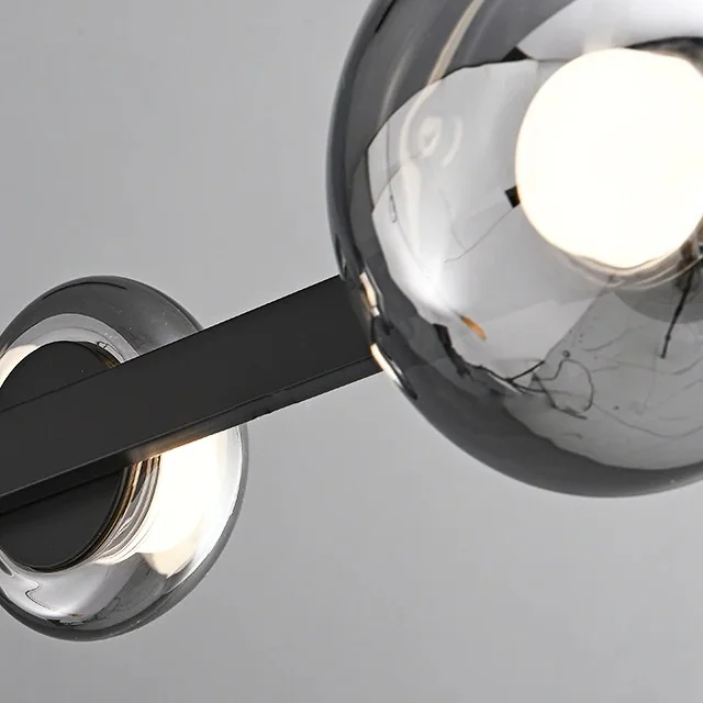 Modern Copper Bar Glass Chandelier - Image 10