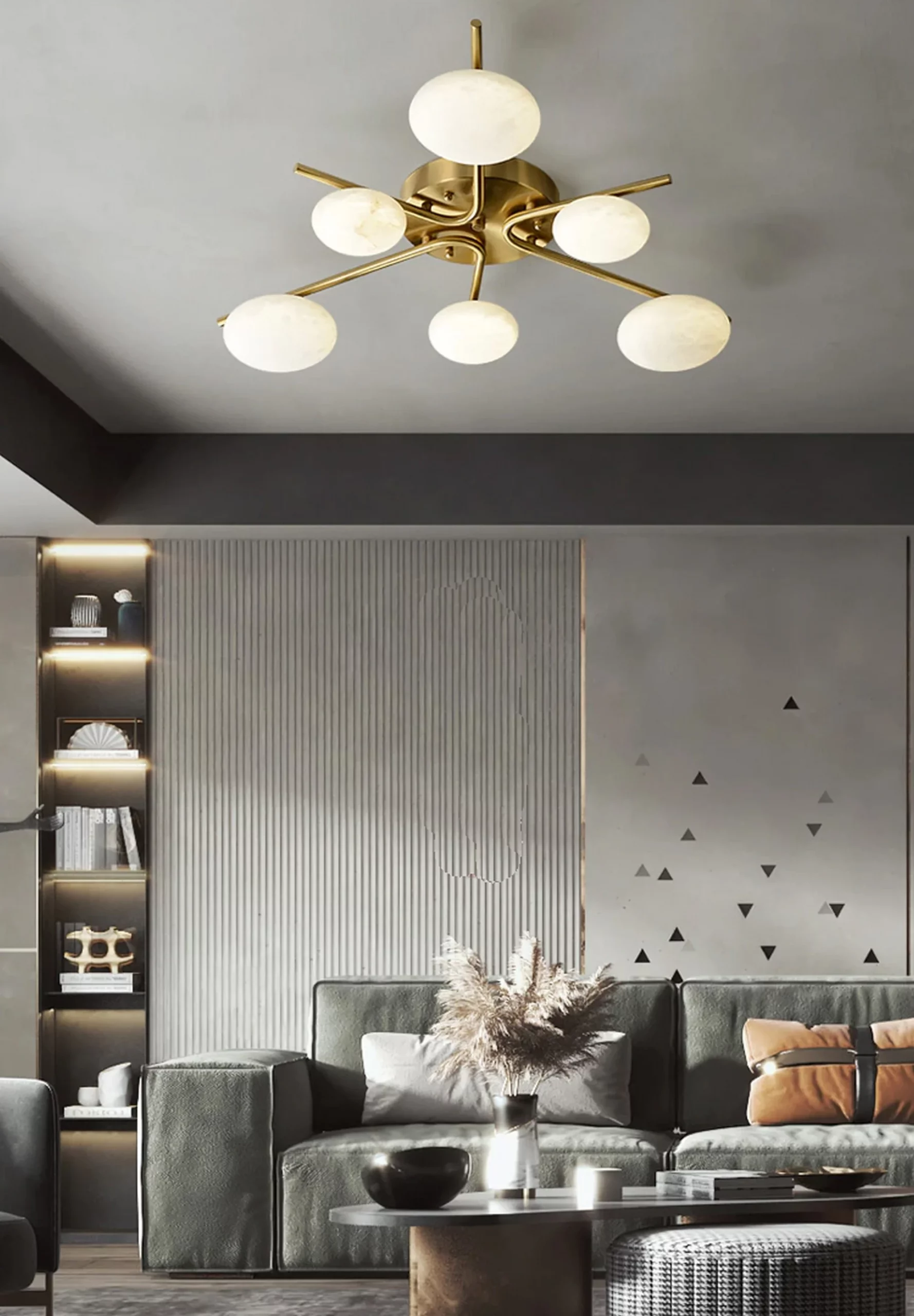 Luxury 6 Heads Copper Ceiling Light - Image 5