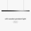 Classic Black White Wooden Chandelier - Thumbnail Image 4