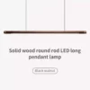 Modern Black Walnut LED Chandelier - Thumbnail Image 8