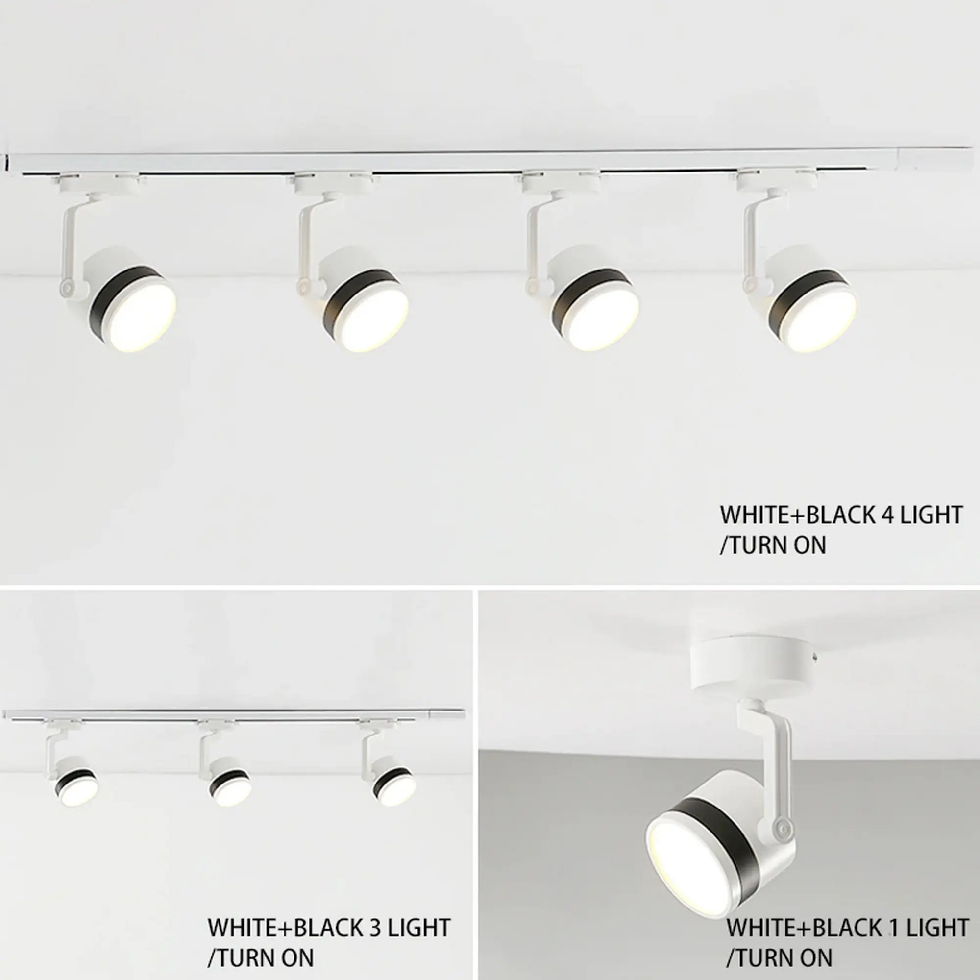 Modern Style Black & White Adjustable Track Light - Image 8