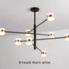 Modern Aluminum Long Arm Chandelier - Thumbnail Image 8