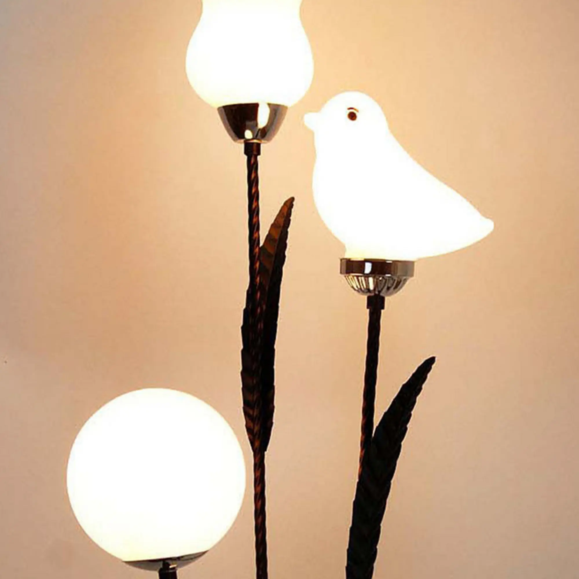 Flower & Bird Design Floor Lamp - Image 12
