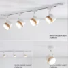 Modern Style Black & White Adjustable Track Light - Thumbnail Image 10