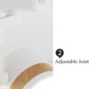 Modern Style Black & White Adjustable Track Light - Thumbnail Image 12