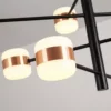 Modern Aluminum Long Arm Chandelier - Thumbnail Image 10