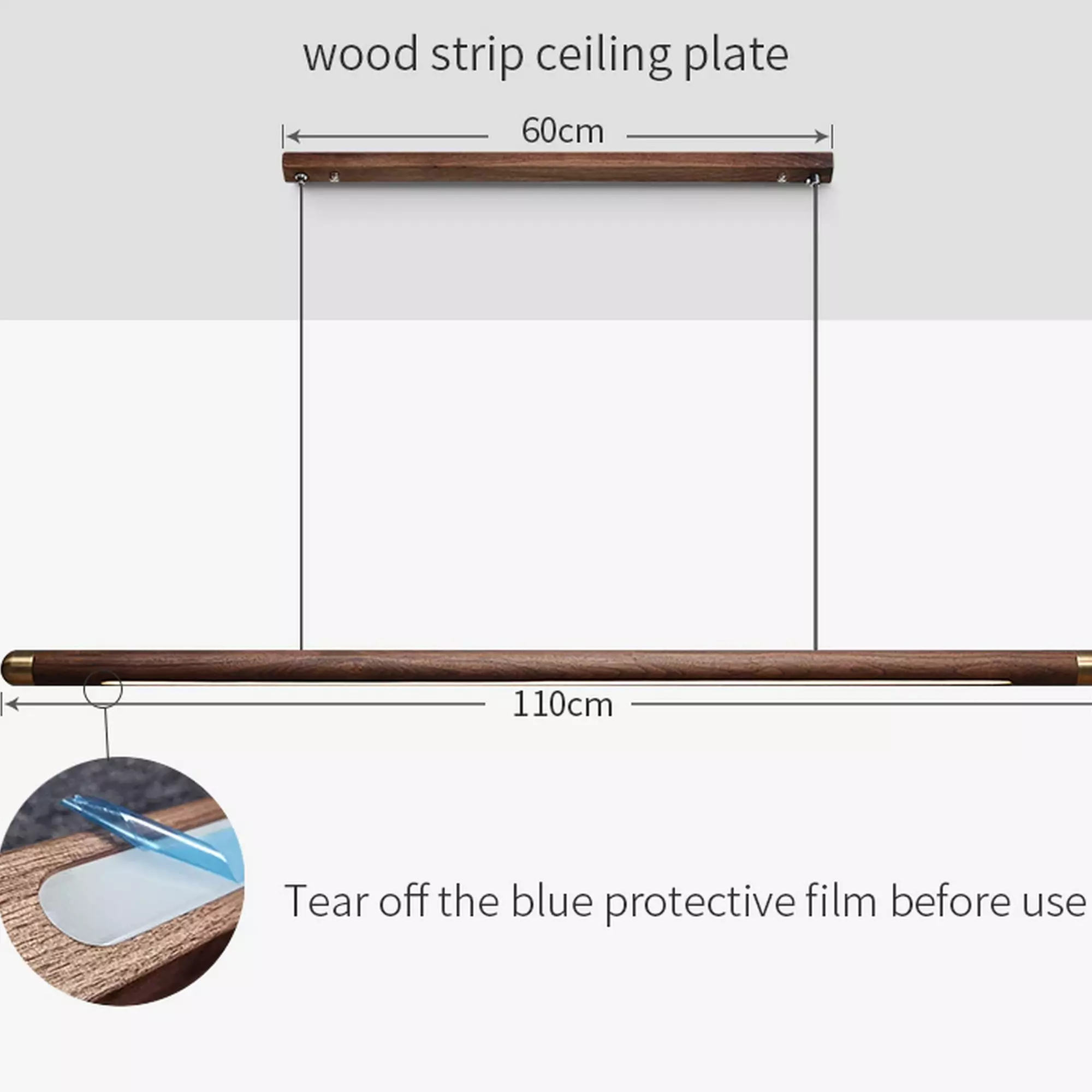 Modern Black Walnut LED Chandelier - Image 10