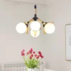 Modern 4 Heads Wooden Chandelier - Thumbnail Image 6