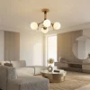 Modern 4 Heads Wooden Chandelier - Thumbnail Image 3