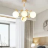 Modern 4 Heads Wooden Chandelier - Thumbnail Image 7