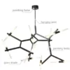 Industrial Sputnik Design Chandelier - Thumbnail Image 13