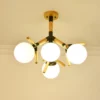 Modern 4 Heads Wooden Chandelier - Thumbnail Image 8