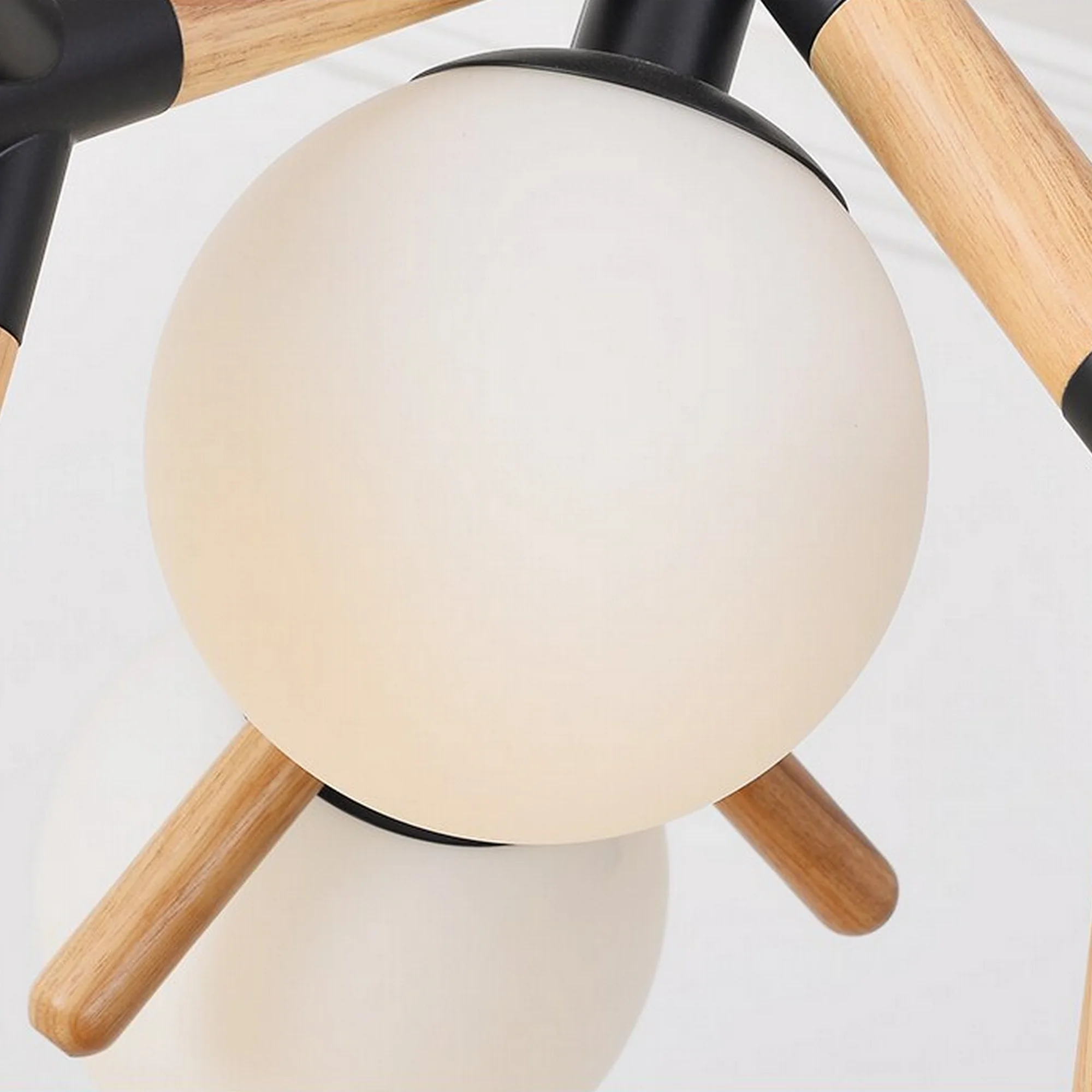 Modern 4 Heads Wooden Chandelier - Image 11